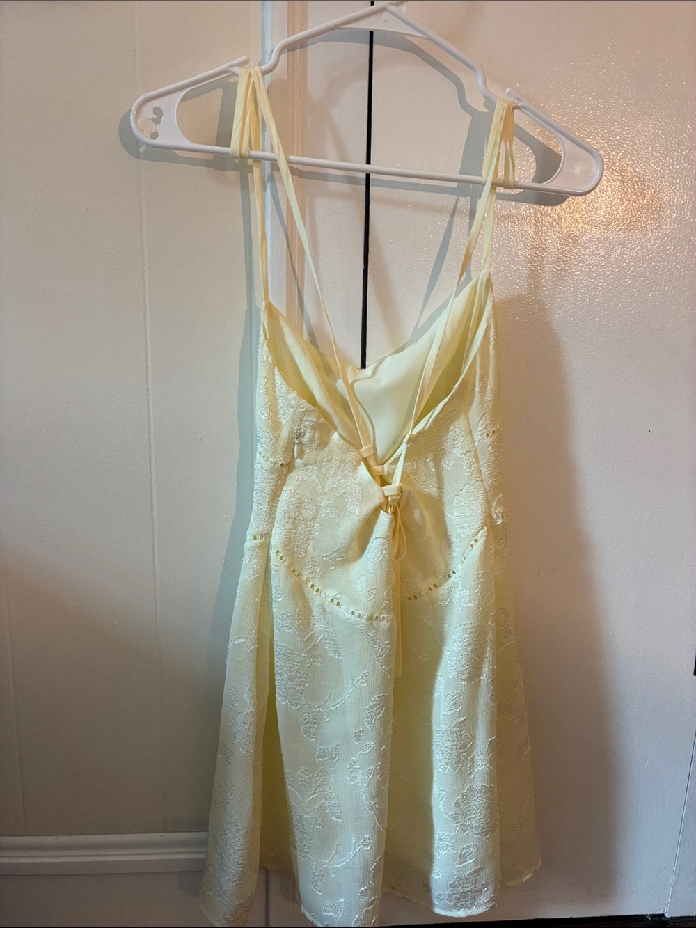 Yellow Lace Mini Dress Princess Polly - Picture 2 of 4